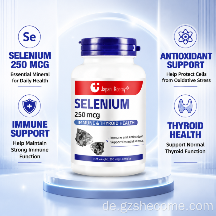 Shecome Selenium Capsules Immun-Antioxidans-Mineral-Unterstützung
